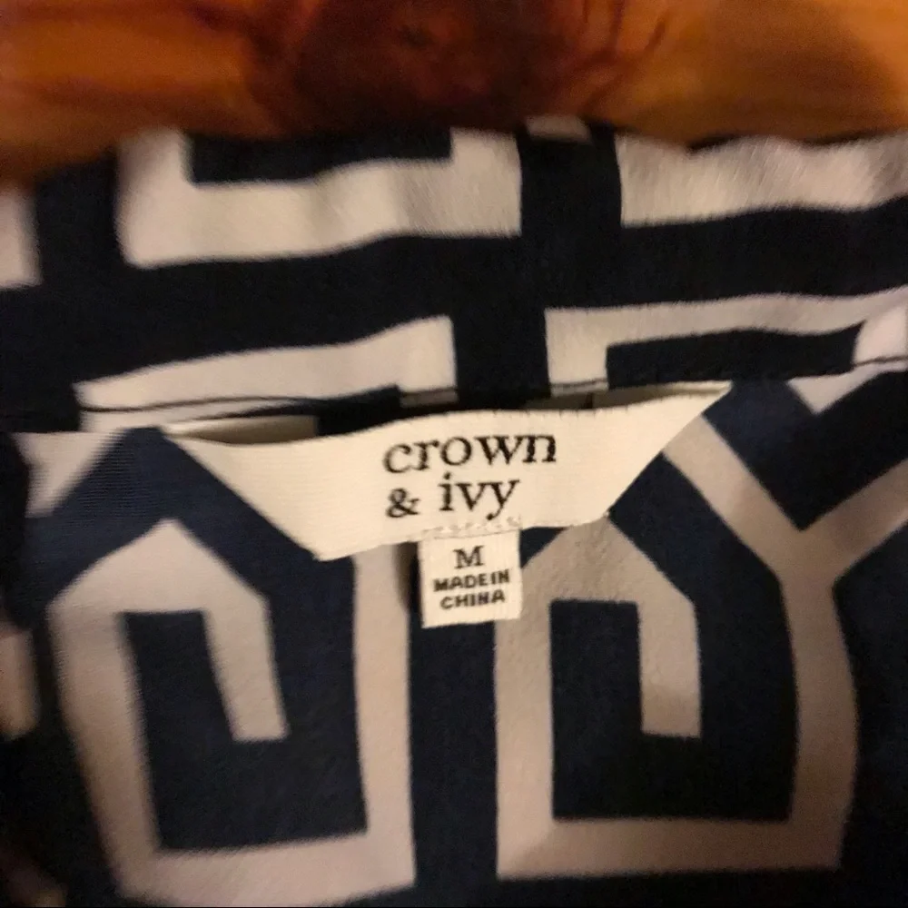 Crown & Ivy Black White Multi Geometric Dress, EUC, M - Picture 7 of 11
